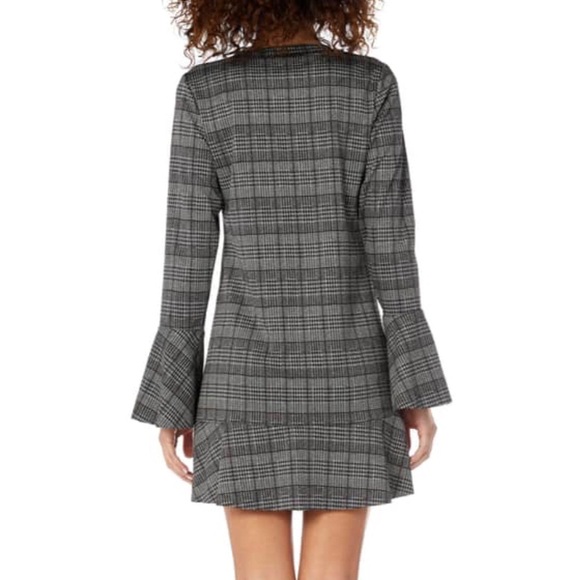 Mango Grey Bell Sleeve Dress - Picture 2 of 4